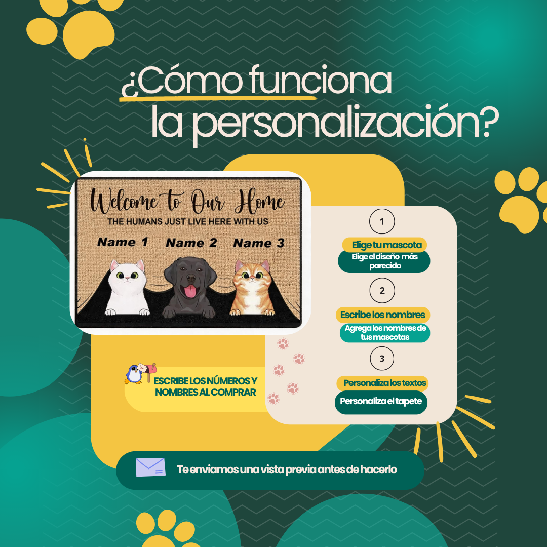 Tapete personalizado para mascota